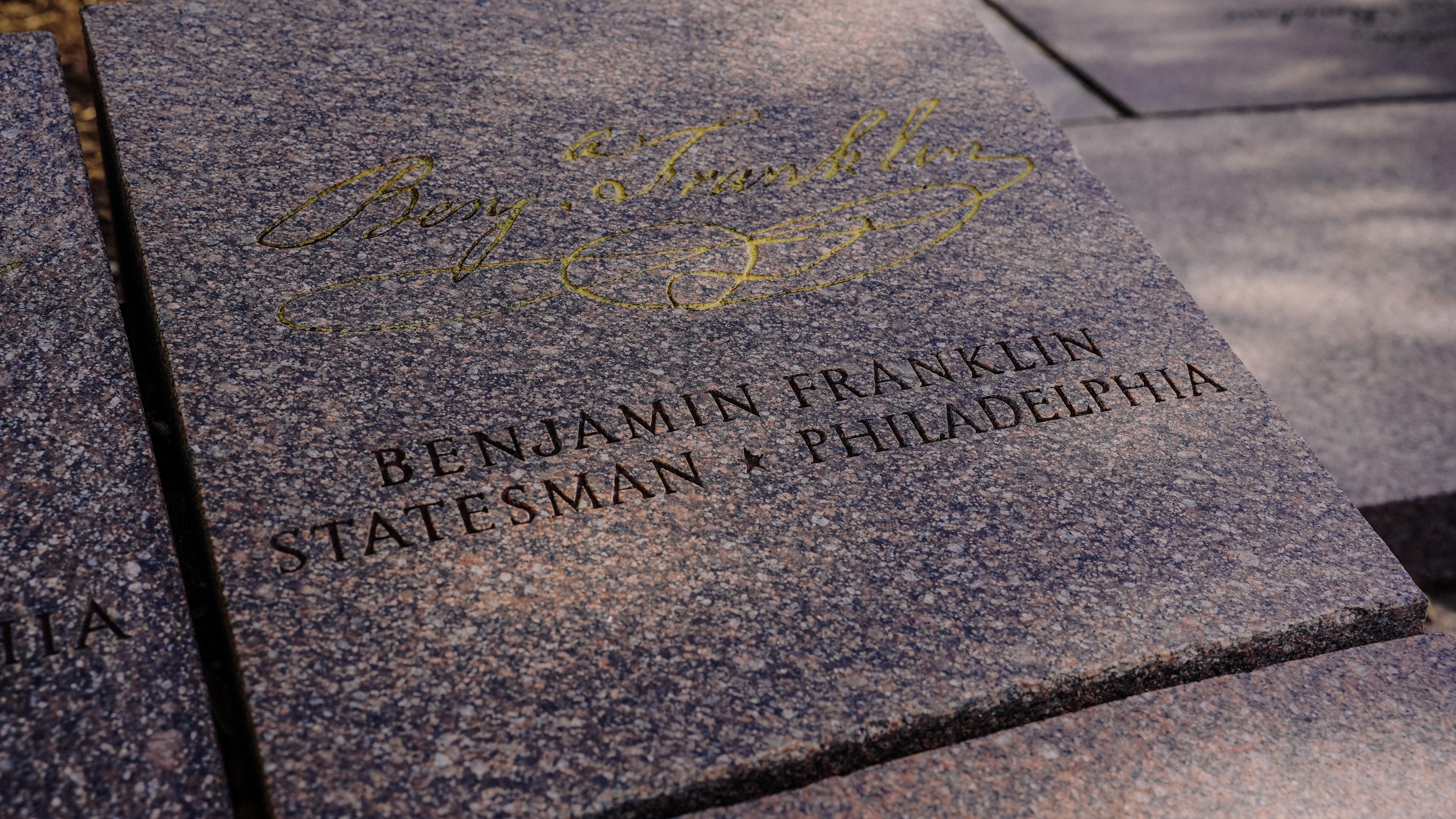 Benjamin Franklin inscription on the Memorial